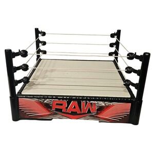 WWE Superstar Ring Raw and SmackDown Dual Sided Wrestling Playset Black White